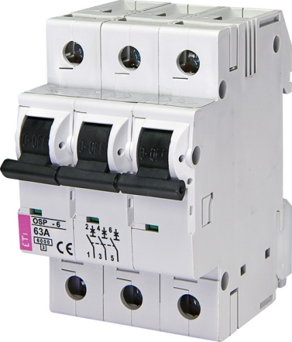 Ограничитель тока OSP-6 63A 3p (6kA) | код 002185038 | ETI Ограничитель тока OSP-6 63A 3p (6kA) | код 002185038 | ETI