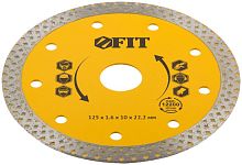 Диск отрезной алмазный универс. 125х1.6х10х22.2мм сухая и влажная резка FIT 37532