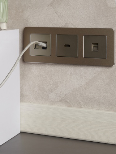 BRITE Роз. комп. 2-ая RJ45 кат.6 РК11-2-БрШ шамп. IEK | код BR-K20-2-K37 | IEK фото 5