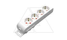 Ri-tech - Колодка розеточная 4x2P+E, со шторками, белый | код 001-175-410001-00-00 | Mutlusan