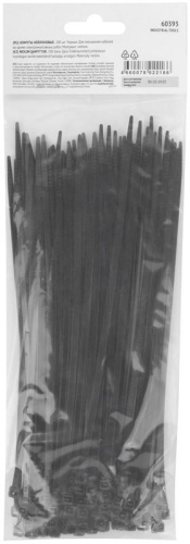 Хомуты нейлоновые 200х3.6мм черные для проводов (100шт) | код 60393 | FIT фото 4