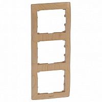 Рамка 3 поста GALEA LIFE, вертикальная, клен | код. 771967 | Legrand
