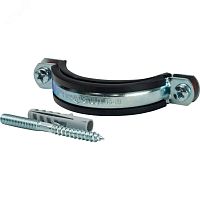 Хомут для труб комплект хомут+шпилька шуруп +дюбель пластиковый 2 1/2'(75-80) | код SAC-0020-100212 | STOUT