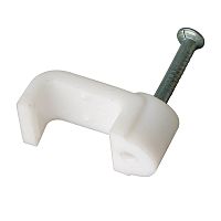 Крепеж кабеля плоский 10 х 4 мм, белый (упак. 50 шт) REXANT | код 07-4210 | REXANT