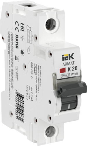 ARMAT Авт. выкл. M10N 1P K 20А IEK | код AR-M10N-1-K020 | IEK