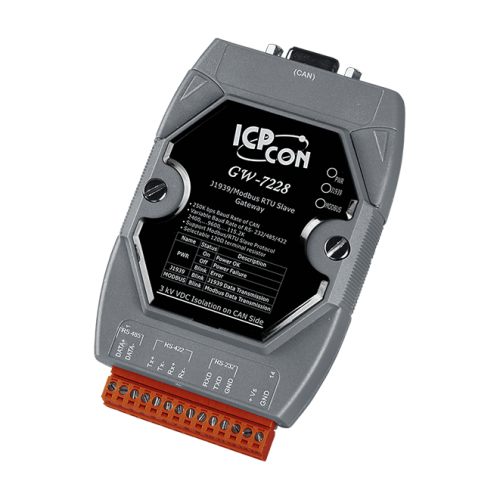 GW-7228-G CR J1939/Modbus RTU Slave Gateway (RoHS) | код 00-06077718 | ICP DAS GW-7228-G CR J1939/Modbus RTU Slave Gateway (RoHS) | код 00-06077718 | ICP DAS