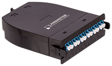 MPO кассета OS2, 12xLC, тип B, низкие потери, черная | код LAN-MCSB-1M-12LC/OS2 | LANMASTER