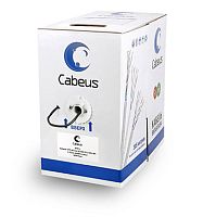 Cabeus UTP-4P-Cat.5e-SOLID-LSZH-BK Кабель витая пара UTP (U/UTP), категория 5e, 4 пары (24 AWG), одножильный, черный, LSZH, нг(А)-HF, (305 м), системная гарантия 25 лет. | код 9781c | Cabeus