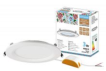 Светильник ультратонкий встраиваемый светодиодный Даунлайт НАРОДНЫЙ СВО п (белый) 3Вт 6000К | код SQ0329-0524 | TDM НАРОДНЫЙ
