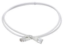 Патч-корд категории 5E UTP LSZH 2м slim колпачок с язычком белый | код PC08-C5EUL-2M-SL-WT | ITK