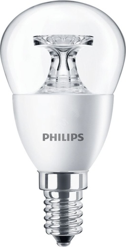 Лампа светодиодная LED 5.5(40)Вт Е14 840 P45 прозрачный шар | код 929001206102 | PHILIPS Lightning