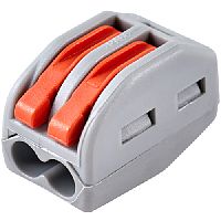 Клемма соединительная 2-контактная Elеctrodeel. Диапазон сечений 0,08-4,0 мм2. Номинальный ток/напряжение: 32А/400В. | код ED 222-412 | Electrodeel