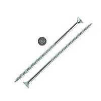 Шуруп универсальный 6х130 потайная головка, остроконечный, оцинкованный (2шт) - пакет | код 102463 | Tech-KREP