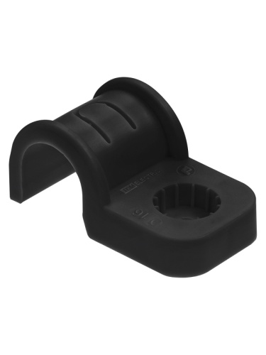 Крепеж-скоба для трубы 16 мм односторонняя для прямого монтажа (50 шт.) черная TDM | код SQ0405-6111 | TDM Крепеж-скоба для трубы 16 мм односторонняя для прямого монтажа (50 шт.) черная TDM | код SQ0405-6111 | TDM