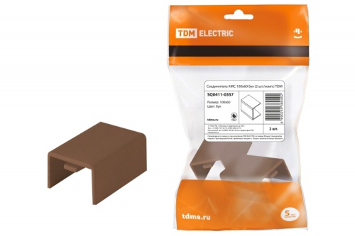 Соединитель КМС 100х60 бук (2 шт./комп.) TDM | код SQ0411-0357 | TDM Соединитель КМС 100х60 бук (2 шт./комп.) TDM | код SQ0411-0357 | TDM