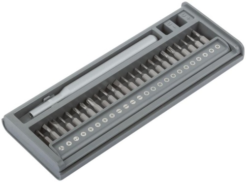 Отвертка с битами для точных работ, 24 CrV бит, пластиковый бокс | код 56194 | FIT