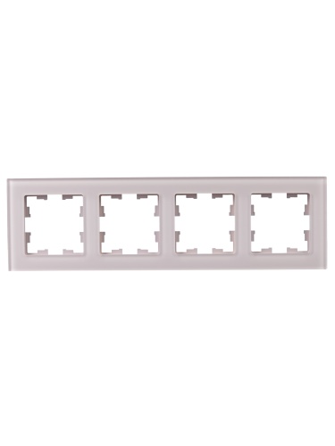 BRITE Рамка 4-мест. РУ-4-2-Бр стекло розовый матовый IEK | код BR-M42-G-31-K14 | IEK фото 2