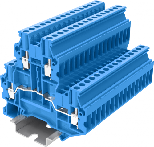 TUD2.5-2-BU Клемма TU 2-уровневая проходная винтовая, сеч.2.5мм2, син., шт | код TUD2.5-2-BU | SUPU TUD2.5-2-BU Клемма TU 2-уровневая проходная винтовая, сеч.2.5мм2, син., шт | код TUD2.5-2-BU | SUPU