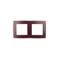 Рамка на 2 поста, Эра12, бордо, 12-5002-25 | код Б0019399 | ЭРА
