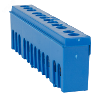 Шина нулевая в изоляции OptiKit BB-I-PE-DIN-16-6х9-зеленый | код 277957 | КЭАЗ