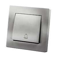 Кнопка звонка 6А серебр. металлик Сенеж TDM | код SQ1816-0220 | TDM