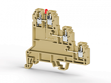 324 420, Клеммник 3-х ярусный для датчиков, 2,5мм.кв., с индикацией 24 VDC, (бежевый), PUK 3 SLD (PNP) | код 0.0.0.3.24420 | KLEMSAN