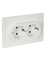 FORTE&PIANO Роз. 2-я с з/к з/ш б/к 16А FP223 бел. IEK | код FP-R24-16-1-K01 | IEK