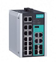 Коммутатор EDS-518E-4GTXSFP-T Managed Gigabit Ethernet switch with 14 10/100BaseT(X) ports, and 4 combo 10/100/1000BaseT(X) or 100/1000BaseSFP ports, t: -40/75 | код 00-06102362 | MOXA