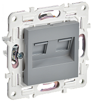 SKANDY Роз. комп. 2-ая RJ45 кат.6 SK-K04Gr сер. IEK | код SK-K20-2-K03 | IEK