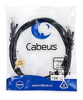 Cabeus PC-UTP-RJ45-Cat.5e-2m-BK Патч-корд U/UTP, категория 5е, 2xRJ45/8p8c, неэкранированный, черный, PVC, 2м | код 7681c | Cabeus