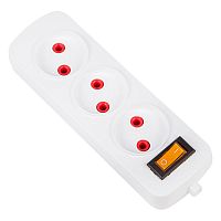 Колодка 3 гнезда б/з с выключателем PROconnect Эконом | код 11-8713 | REXANT