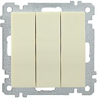 Выключатель 3-клавишный ВС10-3-0-Б 10А BOLERO кремовый | код EVB30-K33-10 | IEK