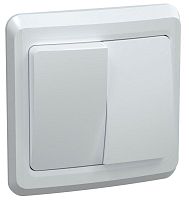 Выключатель 2-клавишный ВЕГА, скрытый монтаж, белый | код. EVV20-K01-10-DM | IEK