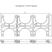 Кластер тройной двухсторон. для двустен. труб d75мм Промрукав PR13.02579