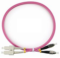 Cabeus FOP-50-OM4-SC-FC-1,5m Шнур оптический duplex SC-FC 50/125 mm OM4 1,5м LSZH | код 9111c | Cabeus