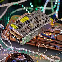 Источник питания 220 V AC/24 V DC 6,25 A 150 W с разъемами под винт, без влагозащиты (IP23) | код 201-150-1 | REXANT