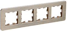 BRITE Рамка 4-мест. РУ-4-1-Бр металл шамп. RE AL IEK | код BR-M42-M-21-K37 | IEK