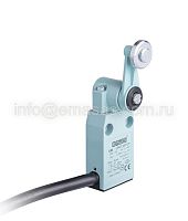 Выключатель концевой (кабель 2м) быстрого переключения угловой 2-х направленный с пластмассовой консолью и стальным роликом Ф18мм (1НО+1НЗ), L61K13MEM121 | код L61K13MEM121 | EMAS