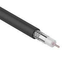 Кабель коаксиальный RG-6U RUICHI, CCS/Al/Al, 48%, 75 Ом, бухта 100 м, чёрный, OUTDOOR, для наружных работ | код 113042 | Ruichi