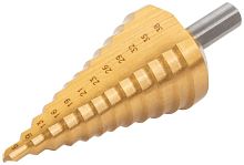 Сверло ступенчатое HSS по металлу, 12 ступеней 6-9-13-16-19-21-23-26-29-32-35-38 мм | код 36386М | FIT