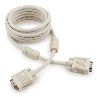 Кабель VGA Premium Cablexpert CC-PPVGA-10, 15M/15M, 3.0м, двойной экран, феррит.кольца, пакет | код CC-PPVGA-10 | Cablexpert