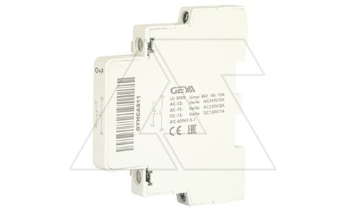 Блок-контакт вспомог. AS для GYHC, 1NO+1NC, 0.5M | код GYHCAS11 | GEYA Блок-контакт вспомог. AS для GYHC, 1NO+1NC, 0.5M | код GYHCAS11 | GEYA