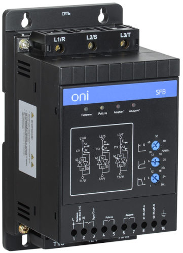 Устройство плавного пуска SFB 3Ф 380В 0,75кВт 1,5A Uупр 24В ONI | код SFB-33-C075-E-00 | ONI