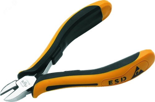 Бокорезы для электроники 120 мм, закруглен. до 0,8мм (двухкомпонентные антистатические ручки ESD) | код 126F-79-ESD-120 | NWS