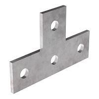 Пластина Т-образная 4 отверстия HDZ Промрукав | код PR08.8801 | ПРОМРУКАВ