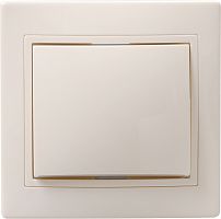Выключатель 1-клавишный ВС10-1-0-Км 10А керамика КВАРТА кремовый | код EVK10-K33-10-K | IEK