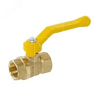 Кран шаровой для газа Ду32 Ру16 ВВ полнопроходной рычаг, латунный | код 116034 | Галлоп