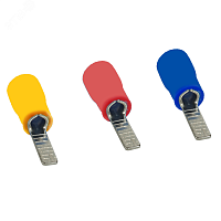 Наконечник штыревой плоский НШпИ OptiKit T-Shp-PVC-0,5-1,5(100шт) | код 278022 | КЭАЗ