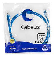 Cabeus PC-UTP-RJ45-Cat.5e-0.15m-BL Патч-корд U/UTP, категория 5е, 2xRJ45/8p8c, неэкранированный, синий, PVC, 0.15м | код 8989c | Cabeus