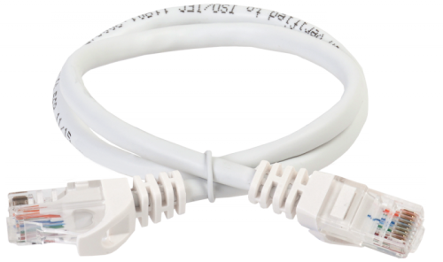 ITK Коммутационный шнур (патч-корд), кат.6 UTP, LSZH, 0,2м, белый | код PC08-C6UL-02M | ITK by IEK